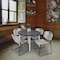 Regency Kahlo Round Table & Chair Sets, 42 W, 42 L, 29 H, Wood, Metal, Polypropylene Top, Grey TPL42RNDGYCM44GY - alternate 5